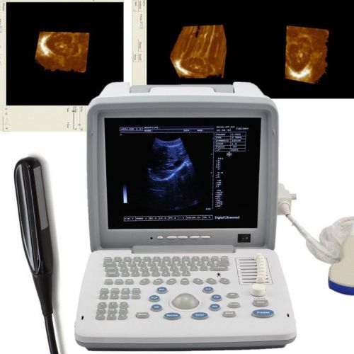 12&#034;portable digital ultrasound scanner machine 7.5mhz rectal probe 3d veterinary for sale