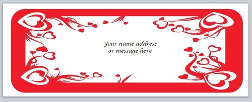 30 Personalized Return Address Labels Hearts Buy 3 get 1 free (bo701)