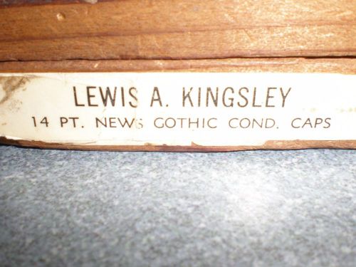 Kingsley- 14 PT News Gothic Cond. Upper Case  - Hot Foil Stamping Machine Font