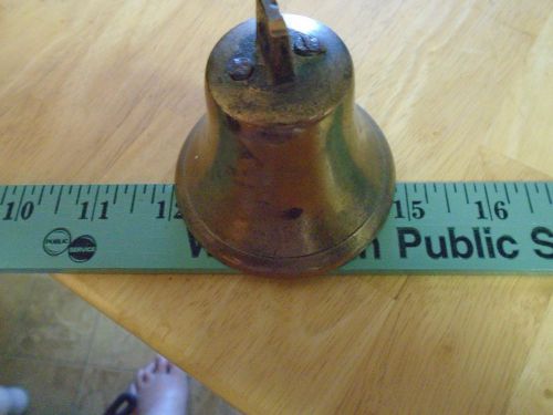Antique Small Brass Goat Cow Bell With Original Clapper