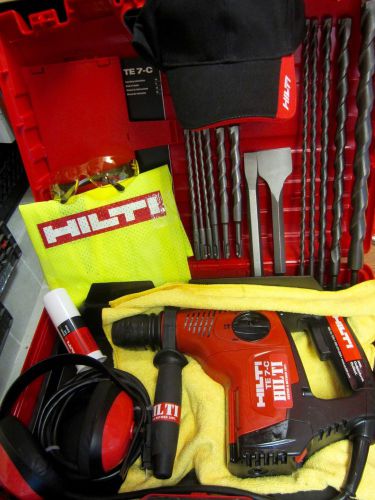 HILTI TE 7-C HAMMER DRILL, EXCELLENT CONDITION, FREE EXTRAS, DURABLE, FAST SHIP