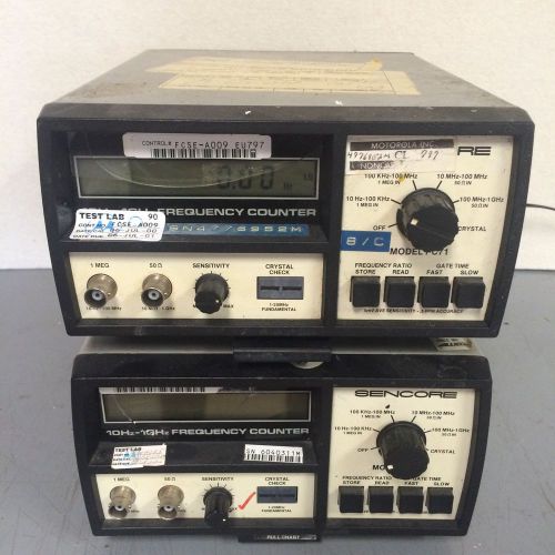 2 Lot- Sencore FC71 Frequency  Counter-damaged Glass
