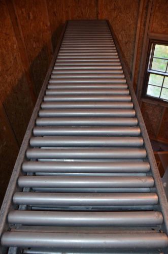 24&#034; x 120&#034; Gravity Feed Steel Roller Conveyor Lot of 3
