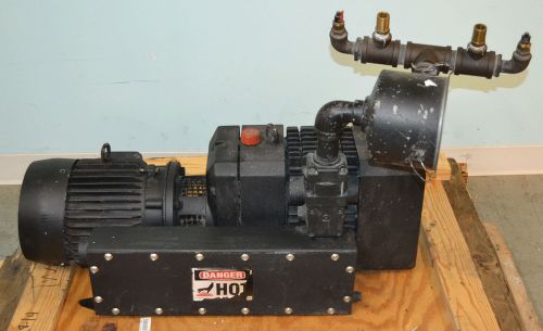 Busch mink 3hp rotary claw dry pressure/vacuum pump mi 1124 bv 38 acfm 75 torr 3 for sale