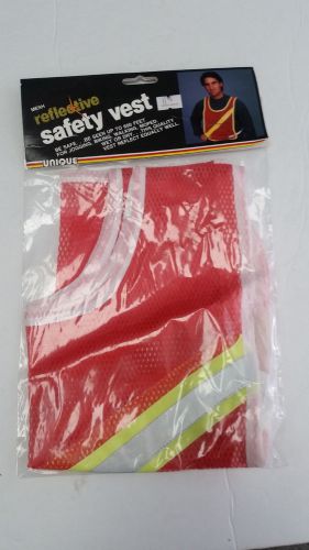 Red mesh reflective safety vest new for sale
