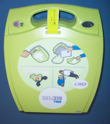 Zoll aed plus automated external defibrillator, 123 lithium battery, cpr-d padz for sale