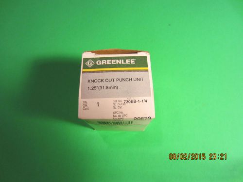 Greenlee 730BB-1-1/4 1-1/4&#034; Hole Size Standard Round Knockout Punch Unit