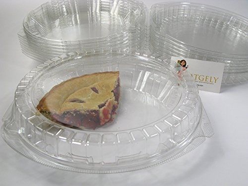 Katgely 9 Inch Plastic Pie Containers - Pack of 10