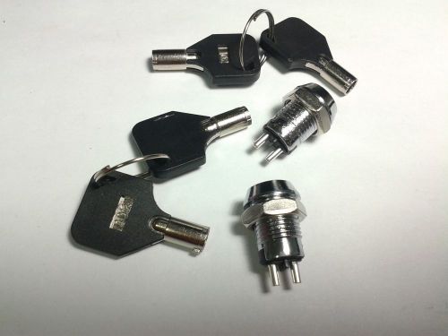 200PCS Mini Key Ignition Switch ON/OFF Lock Switch Key OFF Out 12MM adapter
