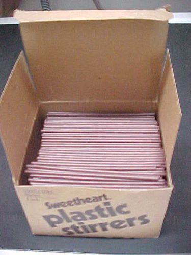 1 Lot of 16 Boxes SWEETHEART Plastic 5&#034; Brown Coffee Stirrers Free Shipping