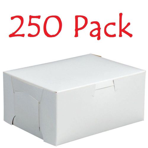 250 Bakery Cookie Pastry Box 6&#034; x 4 1/2&#034; x 2 3/4&#034; White Made in USA Bundle Pack