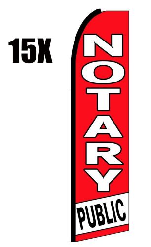 15x-Notary Public King  Size  Polyester Swooper Flag banner sign
