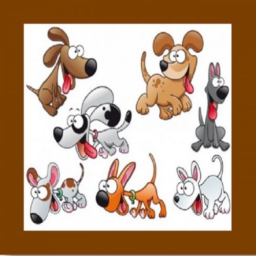 30 Custom Cartoon Dog Art Personalized Address Labels