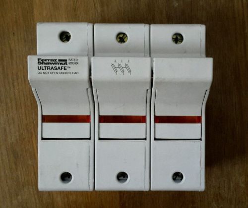 Ferraz shawmut us6j3i m211381 fuse holder 600v-ac 60a lot of 3 for sale