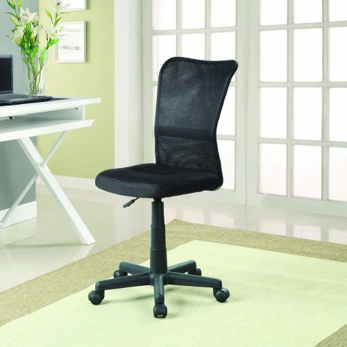 COMFORT Mid-Back Armless Black Mesh Executive Swivel Office Chair