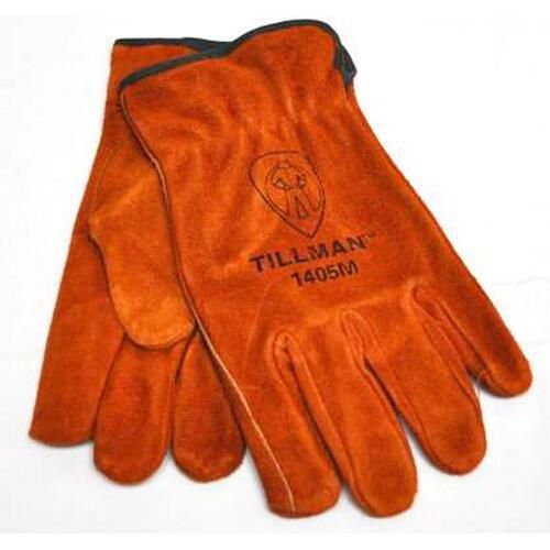 Tillman 1405 brown shoulder split cowhide drivers gloves, medium for sale