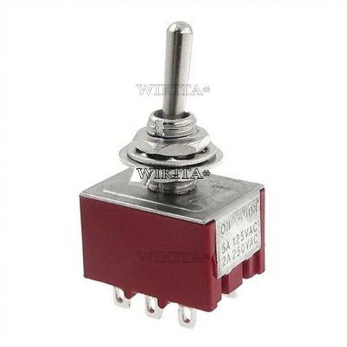 2a/250vac 5a/125vac on-on 2 position 3p2t 3pdt 9 solder terminals toggle switch