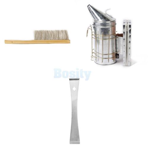 3pcs beekeeping equip, bee hive smoker + stainless steel hive +beekeepers brush for sale