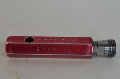 1/2-14 NPTF L-3 Pennoyer-Dodge Co. GO &amp;   NO GO THREAD PLUG GAGE