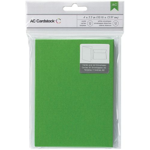 Cards &amp; envelopes a2 (4 inch x 5.5 inch) 12/pkg-grass 718813660204 for sale