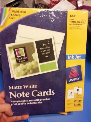 Avery 3268 Personal Creations Ink Jet 30 &amp; envelopes White Note Cards 4.25x5.5