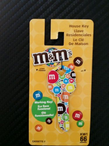 M&amp;m&#039;s chocolate house key blank kwikset kw1 66 *free shipping new on card 87524 for sale