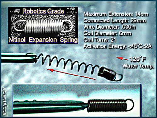 Nitinol 55 finest robotics grade trigger springs certified &lt;120°f reaction x 3pc for sale
