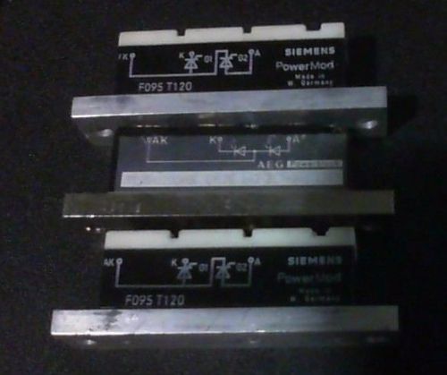 TWO F095T120 SIEMENS POWER MODULES (THYODUL POWER MODS) AND AEG TT95N1200KOC