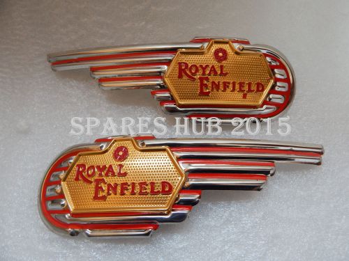 ROYAL ENFIELD BULLET TANK BOTH SIDE TRIM DECALS OR BADGES PAIR NEW