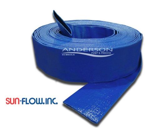 4&#034; X 100&#039; SUN-FLOW Layflat PVC Water Discharge Hose, Made In The USA