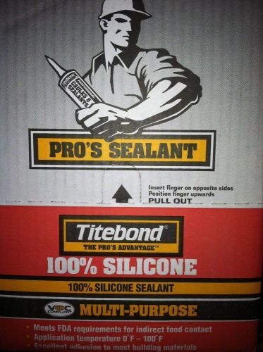 Titebond 100% silicone sealant, box of 12 10.1 oz tubes.