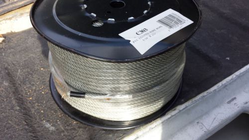 Clear PVC coated Cable Wire Rope 3/16&#034;  - 250 ft