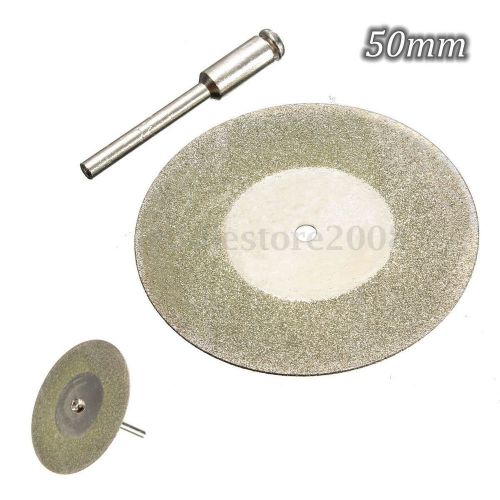 50mm Diamond Circular Saw Blades Cutting Wheel Disc Rotary Tool w/ Mandrel Arbor