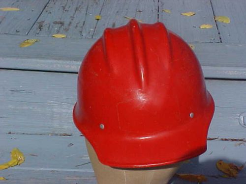 Red Bullard  Fiberglass Hard Boiled Hat Ironworkers VERY NICE LINER