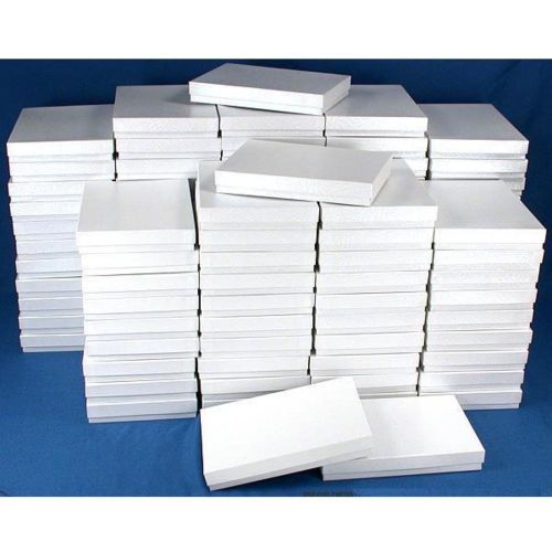 GIFT,JEWELRY BOXES,100,# 53,WHITE,COTTON FILLED,5&#034; X 3.75&#034;,BRACELETS,BILLFOLDS