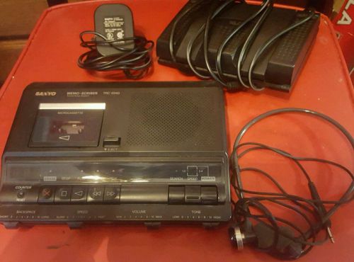 Sanyo TRC6040 Microcassette Transcriber with Everything ~ NEW OR MINT