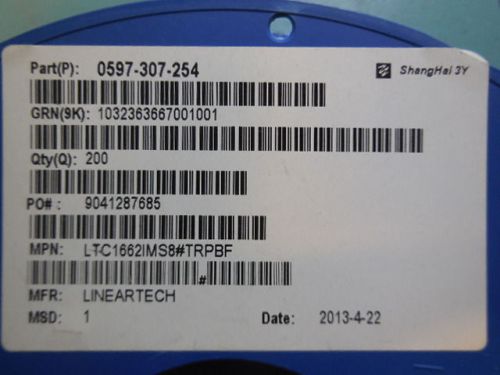 150 PCS LINEAR TECHNOLOGY LTC1662IMS8#TRPBF  INTEGRATED CIRCUITS