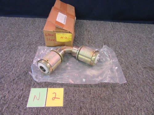 Eaton- aeroquip hose elbow pipe fitting 1.25&#034; steel beaded nickel alloy new for sale