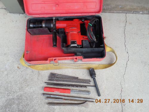 Hilti te-72  115v   te-f chuck hammer drill/chipping combo &amp; huge kit nice (579) for sale