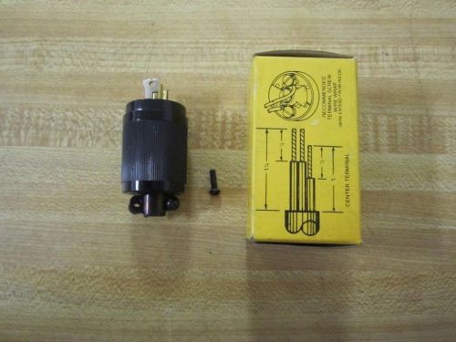 Hubbell HBL7594 Locking Plug, Midget 15 amp, 125V, Ml-2P, New