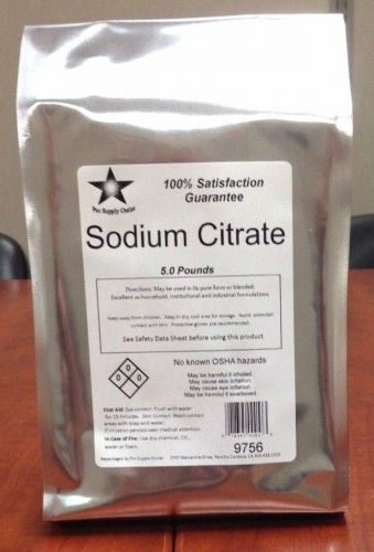 Sodium Citrate (Trisodium Citrate, Dihydrate) FCC/ USP Food Grade 5 Lb Pack