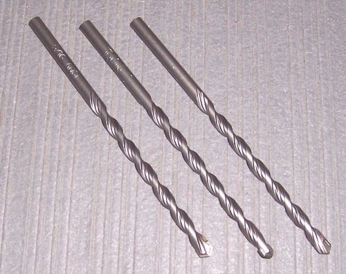 3 ea. Irwin 326009 Masonry Hammer Bits- 5/16 x 4 x 6 From a Bulk Pack