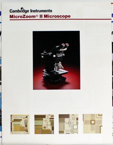 Cambridge Instruments MicroZoom 2 Microscope, Photostar 2, Sales Brochures 1989