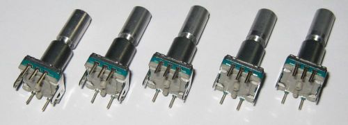 5 X Alps Rotary Encoder w/ Momentary Switch - 30 Detent / 360 Degrees - PC Board