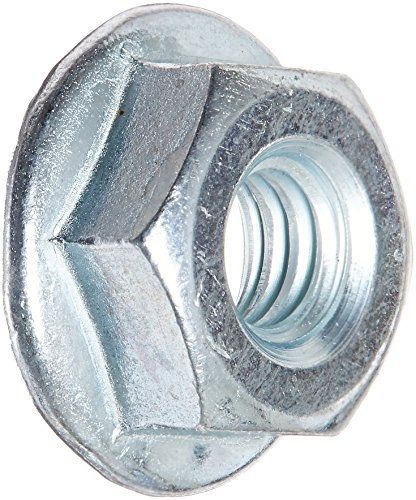Small parts grade 2 steel hex flange nut, zinc plated finish, self-locking for sale