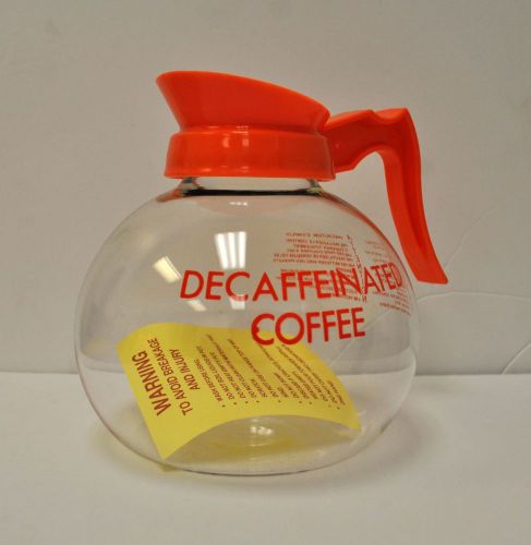 12-Cup Coffee Decanter Decaffeinated -Orange Schott Duran - Commercial Pot