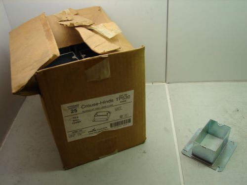 CROUSE-HINDS TP530 4&#034; SQUARE RAISED 2&#034; ONE DEVICE (BOX OF 25) ***NIB***