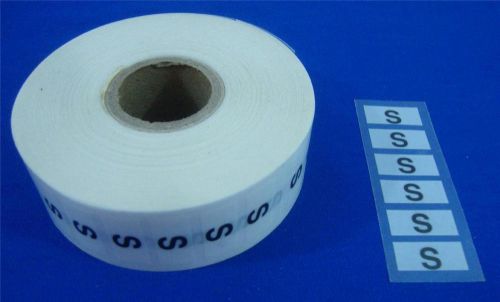 500 Wrap Around Clothing &#034; S &#034; Size Labels Self-Adhesive Retail Store Supplies