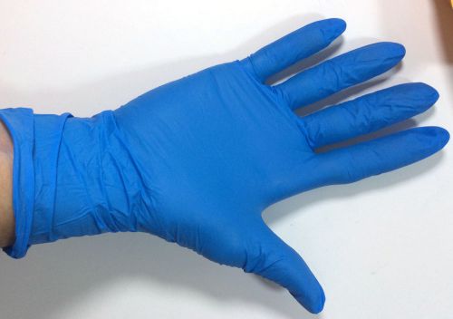 Blue Nitrile Powder Free Examination Gloves  Size Small Bulk Box of 300