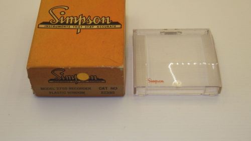 SIMPSON 2750 (22395) STRIP CHART RECORDER&#039;S PLASTIC COVER NIB